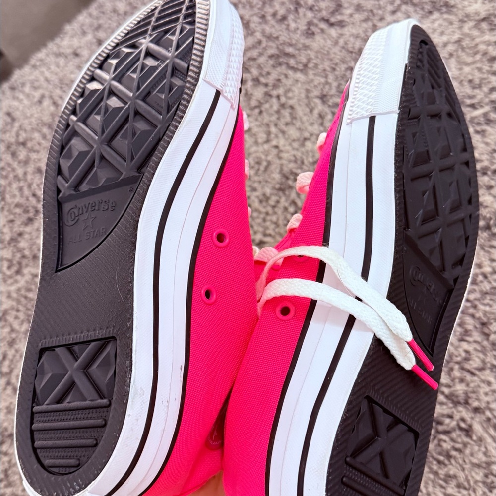 Converse Women's Bright Pink High-Tops - Picture 6 of 6